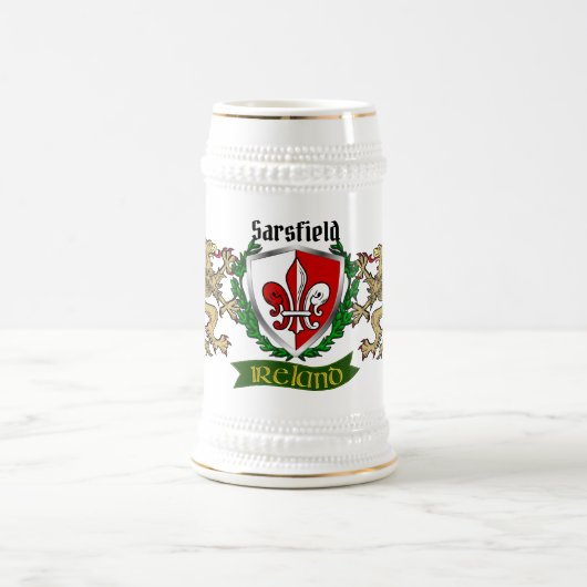 Sarsfield Irish Shield Beer Stein Bierglas (Mittel)