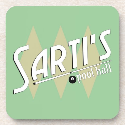 Sartis Pool Hall Getränkeuntersetzer (Vorderseite)