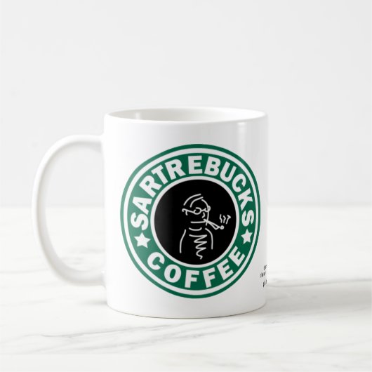 Sartrebucks Kaffee-Tasse Kaffeetasse (Links)