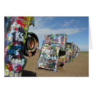 Saru auf der Cadillac Ranch
