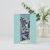 Saruhashi Bridge, von Ando, Hiroshige Postkarte (Stehend Vorderseite)