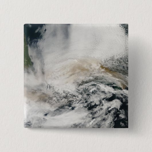 Sarychev Peak weht über das Meer von Okhotsk Button (Vorderseite)