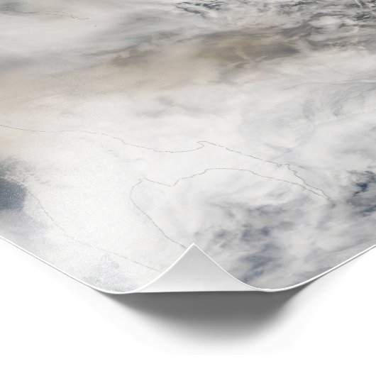 Sarychev Peak weht über das Meer von Okhotsk Fotodruck (Ecke)