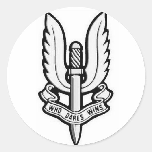 SAS-Emblem Vinyl-Aufkleber Runder Aufkleber (Vorderseite)