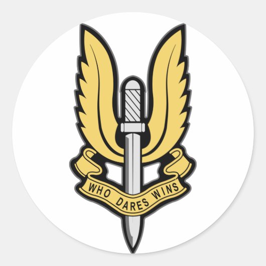 SAS-Insignien Runder Aufkleber (Vorderseite)