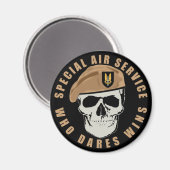 SAS Skull Magnet (Vorderseite/Rückseite)