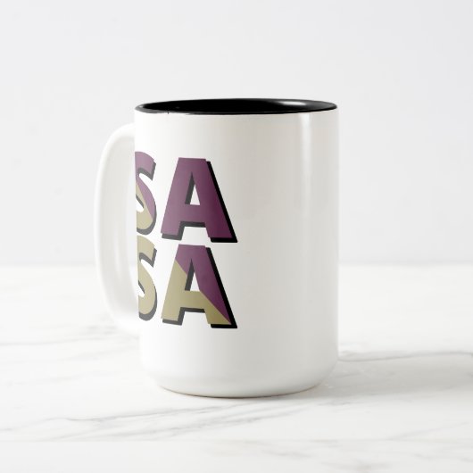 SASA-Tasse Zweifarbige Tasse (Vorderseite Links)