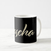 Sascha Name whitegold Tasse Teetasse Kaffeetasse (VorderseiteRechts)