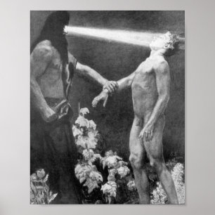 Sascha Schneider - Hypnose Vintage Deutsches Okkul Poster