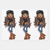 Sasha Bratz x Dolls Kill Outfit Wrapping Paper Geschenkpapier Set (Vorderseite 3)