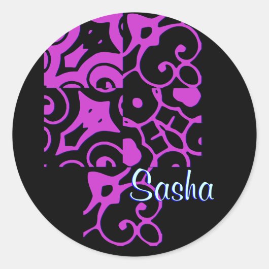 Sasha Designer Name Sticker (Vorderseite)