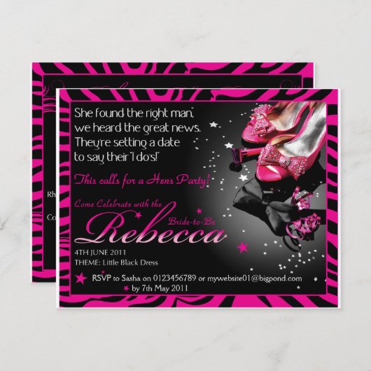 Sasha_HensParty Einladung (Vorne/Hinten)