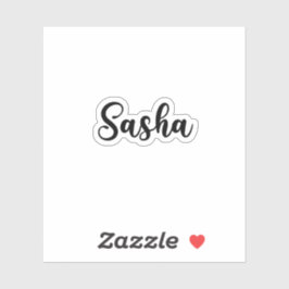Sasha Name - Handgeschriebene Kalligrafie Aufkleber
