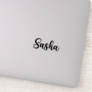 Sasha Name - Handgeschriebene Kalligrafie Aufkleber
