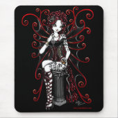 Sasha Rot tätowierte Korsett-Fee Mousepad (Vorne)