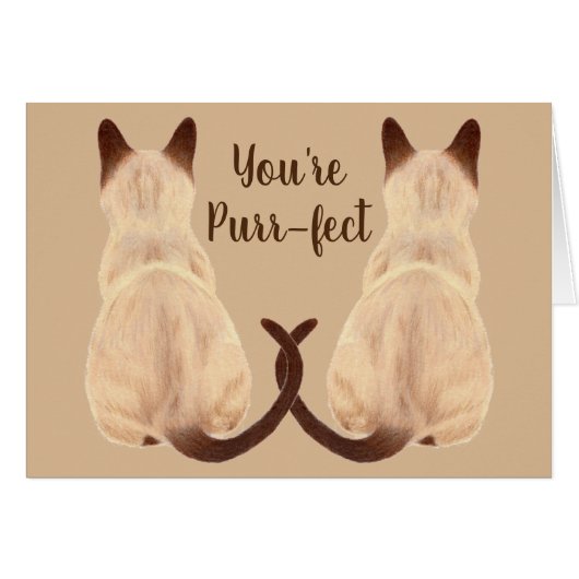 Sasha Siamese Cat Lover Back View You are Purfect (Vorderseite (Horizontal))