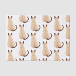 Sasha Siamese Cat Lover Kitty Looking Away Zeichne Seidenpapier