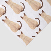 Sasha Siamese Cat Lover Kitty Looking Away Zeichne Seidenpapier (Ausschnitt)