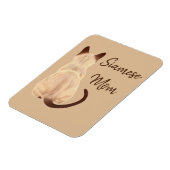 Sasha Siamese Cat Mama Kitty Blick weg Zeichnend Magnet (Linke Seite)