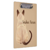 Sasha Siamese Katze Sitzen Rückansicht Kätzchen Cu Klemmbrett (Rechts)