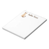 Sasha Siamese Katze Sitzen Rückansicht Kätzchen Cu Notizblock (Rotiert)