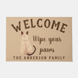 Sasha siamesische Katze, die hintere Fußmatte