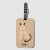 Sasha siamesische Katze, die hintere Gepäckanhänger (Vorderseite Vertikal)