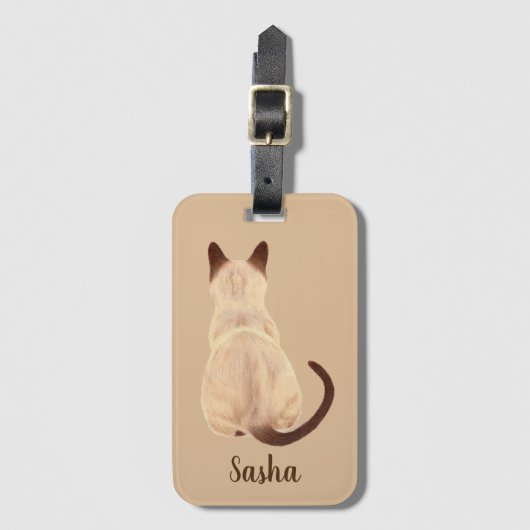 Sasha siamesische Katze, die hintere Gepäckanhänger (Vorderseite Vertikal)