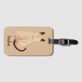 Sasha siamesische Katze, die hintere Gepäckanhänger