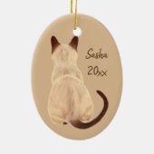 Sasha siamesische Katze, die hintere Keramikornament (Hinten)