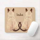 Sasha siamesische Katze, die hintere Mousepad (Mit Mouse)