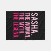 Sasha The Woman The Myth The Legend Funny Valentin Fleecedecke (Vorderseite (Horizontal))