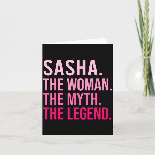 Sasha The Woman The Myth The Legend Funny Valentin Karte (Vorderseite)