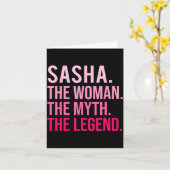 Sasha The Woman The Myth The Legend Funny Valentin Karte (Gelbe Blume)