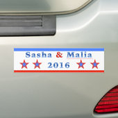 Sasha u. Malia für Präsidenten 2016! Autoaufkleber (Auf Auto)