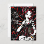 Sasha Valentine's Day Fairy Postcard Feiertagspostkarte (Vorne/Hinten)