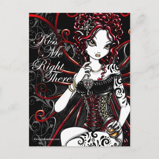 Sasha Valentine's Day Fairy Postcard Feiertagspostkarte (Vorderseite)