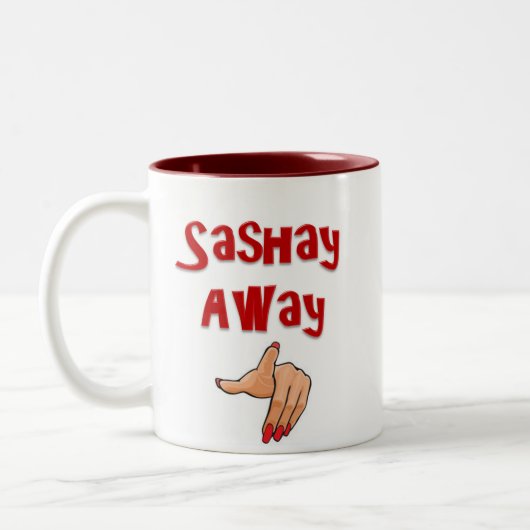 Sashay Away Zweifarbige Tasse (Links)