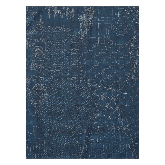 Sashiko-ähnlicher Stickerei Entwurf - Tischdecke (Vorderseite)