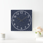 Sashiko Key Quadratische Wanduhr (Zuhause)