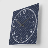 Sashiko Key Quadratische Wanduhr (Winkel)