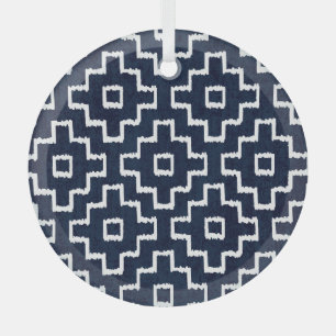 Sashiko Muster: Traditionelle japanische Stickerei Ornament Aus Glas