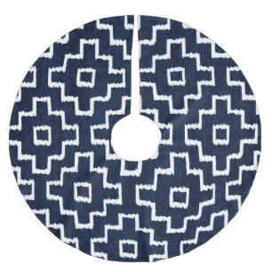 Sashiko Muster: Traditionelle japanische Stickerei Polyester Weihnachtsbaumdecke