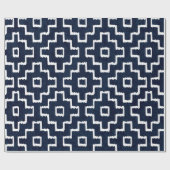Sashiko nahtlos indigo Farbmuster mit Tradition Geschenkpapier (Flach)