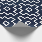 Sashiko nahtlos indigo Farbmuster mit Tradition Geschenkpapier (Ecke)