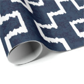 Sashiko nahtlos indigo Farbmuster mit Tradition Geschenkpapier (Rolleneckpunkt)
