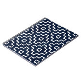 Sashiko nahtlos indigo Farbmuster mit Tradition Notizblock (Linke Seite)