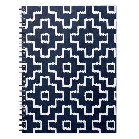 Sashiko nahtlos indigo Farbmuster mit Tradition Notizblock (Vorderseite)