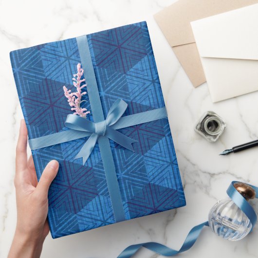 Sashiko Snowflake Patchwork Wrapping Paper Geschenkpapier (Schenken)