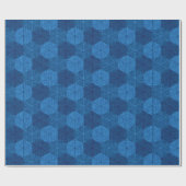 Sashiko Snowflake Patchwork Wrapping Paper Geschenkpapier (Flach)